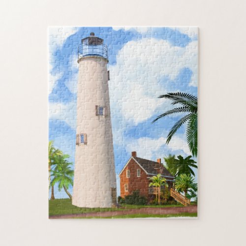 St George Island Lighthouse _ Florida Art Puzzle