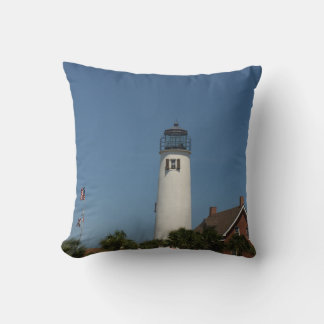 St George Island Lighthouse photo created into a Throw Pillow