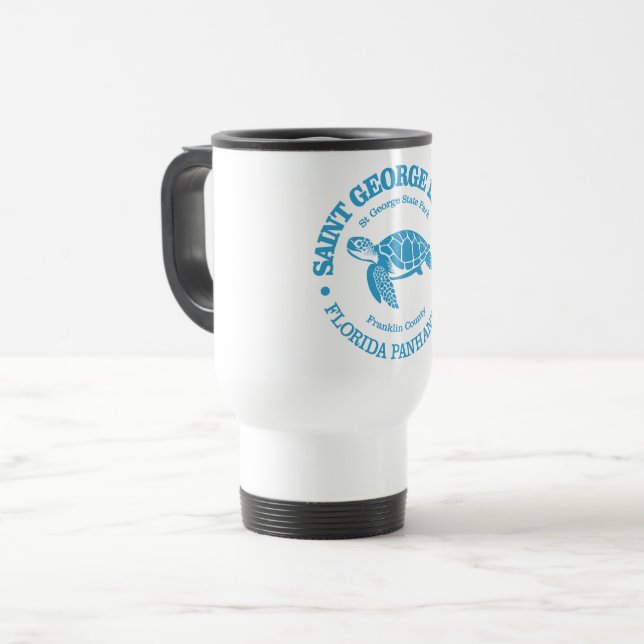 St George Island (sea turtle) Travel Mug (Front Left)