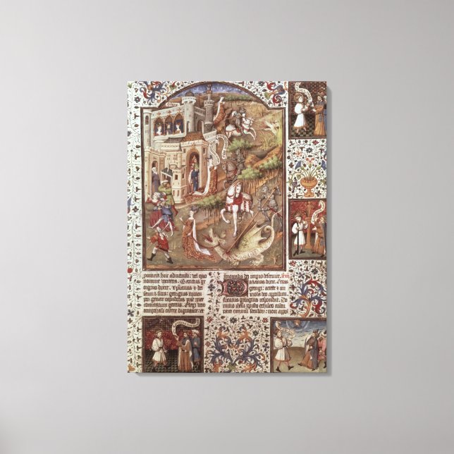 St. George killing Dragons Canvas Print (Front)