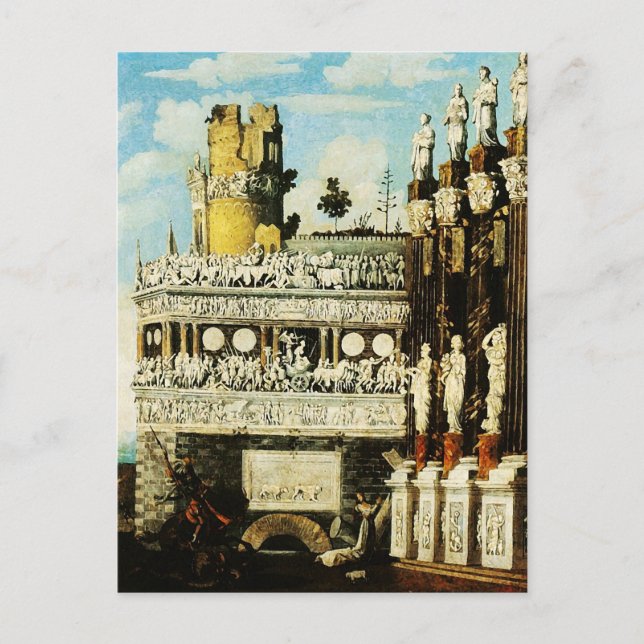 St George Kills Dragon François de Nomé Fine Art Postcard (Front)