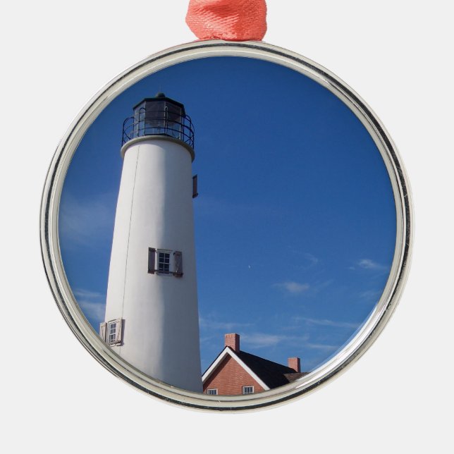 St. George Lighthouse Metal Ornament (Front)