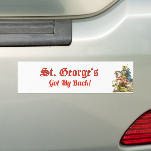 St George on Horseback BS 01 Bumper Sticker