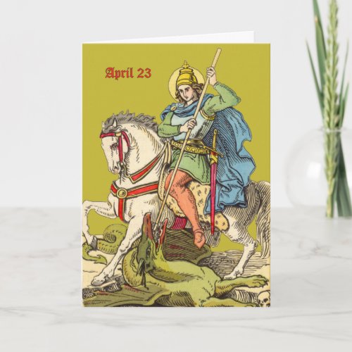 St George on Horseback BS 01 Card