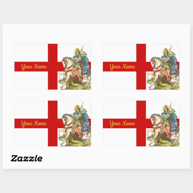St. George on Horseback (BS 01) Rectangular Sticker (Sheet)
