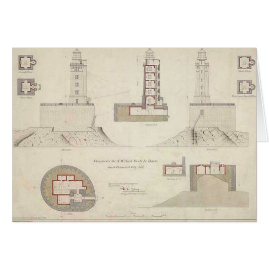 St. George Reef Lighthouse Schematics Card