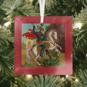 St. George Rescues the Princess Glass Ornament