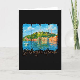 St. George’s Grenada Traveling Trip Brushstroke So Card