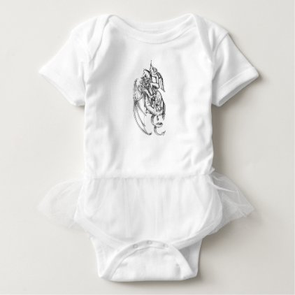 St George Slaying Dragon Tattoo Baby Bodysuit