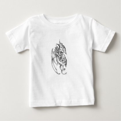 St George Slaying Dragon Tattoo Baby T-Shirt