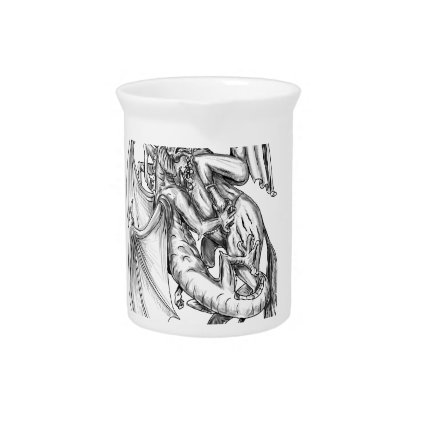 St George Slaying Dragon Tattoo Drink Pitcher