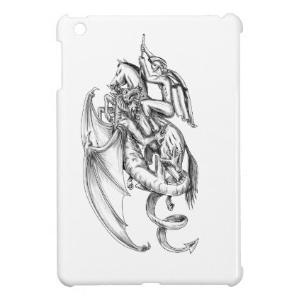 St George Slaying Dragon Tattoo iPad Mini Cases