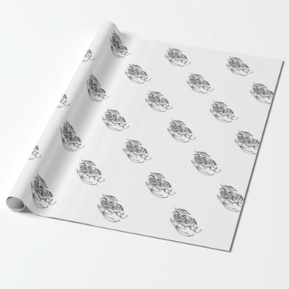 St George Slaying Dragon Tattoo Wrapping Paper