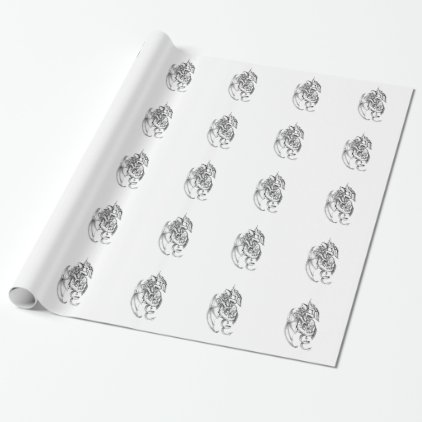 St George Slaying Dragon Tattoo Wrapping Paper