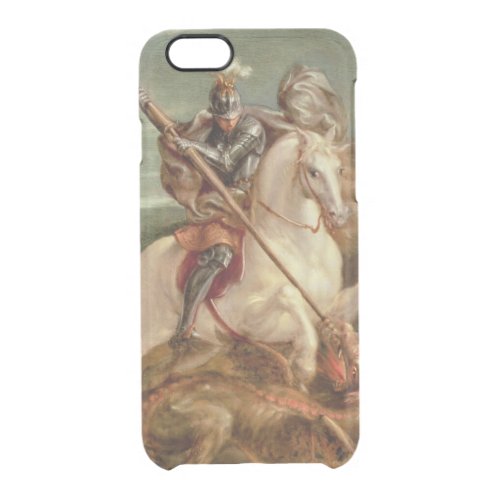 St George slaying the dragon oil on panel Clear iPhone 66S Case