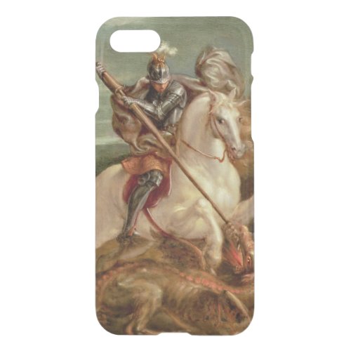 St George slaying the dragon oil on panel iPhone SE87 Case