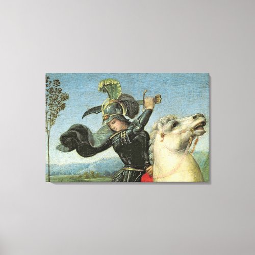 St George Struggling with the Dragon Canvas Print