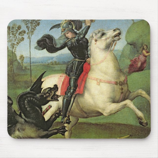 St. George Struggling with the Dragon Mouse Pad (Front)