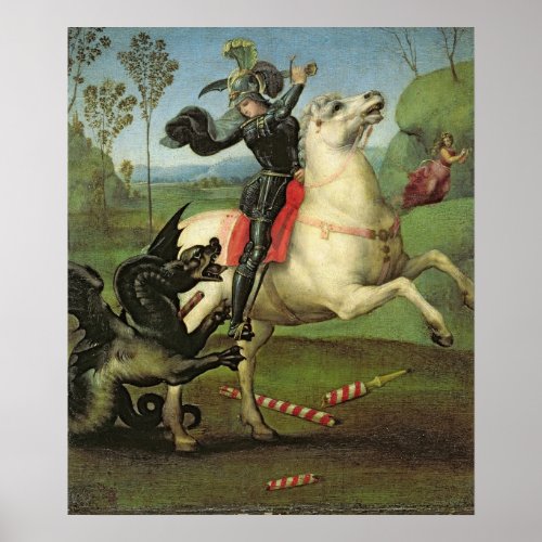 St George Struggling with the Dragon Poster