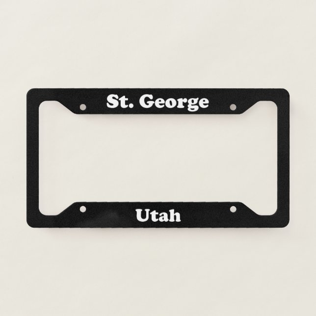 St. George UT License Plate Frame (Front)