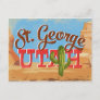 St George Utah Cartoon Desert Vintage Travel Postcard