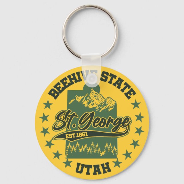 St. George,Utah Keychain (Front)
