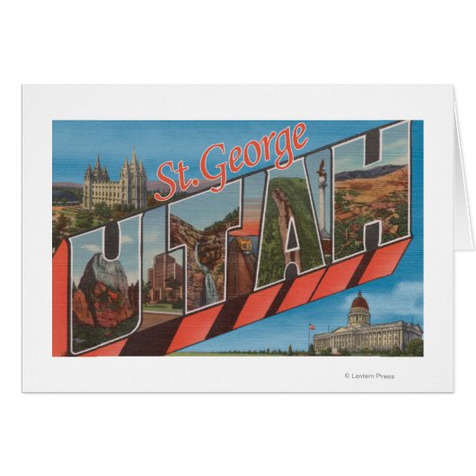 St. George, Utah - Large Letter Scenes Cards (Front Horizontal)
