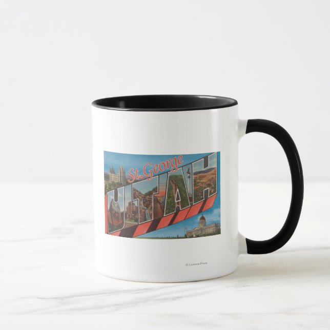 St. George, Utah - Large Letter Scenes Mug (Right)