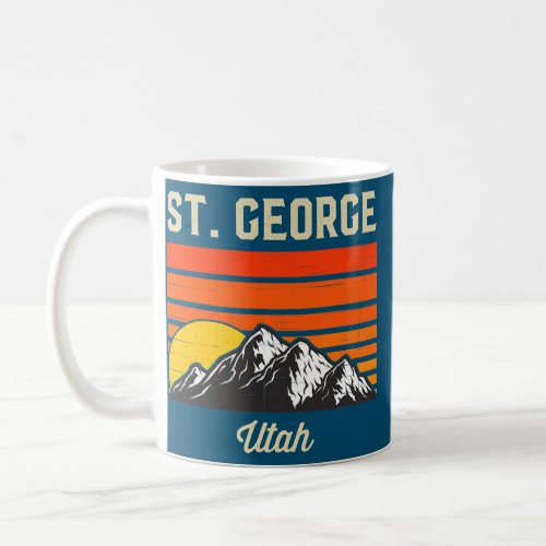 St George Utah Retro Vintage City State USA  Coffee Mug