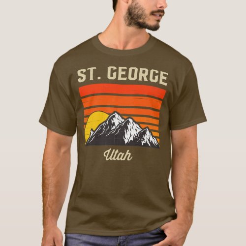 St George Utah Retro Vintage City State USA  T_Shirt