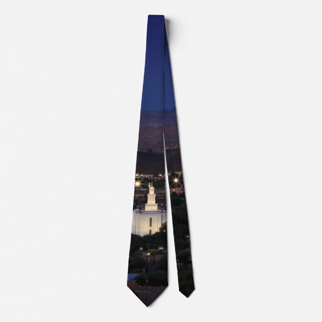 St George Utah Temple Neck Tie (Front)