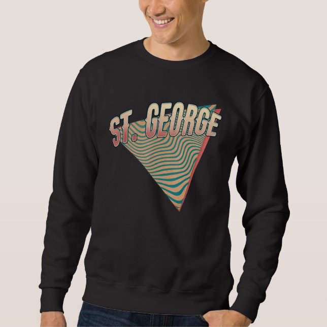 St George Utah Throwback Vintage Retro Sweatshirt (Front)