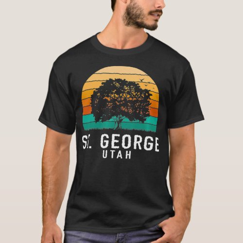 St George Vintage Sunset Utah Souvenir Premium  T_Shirt