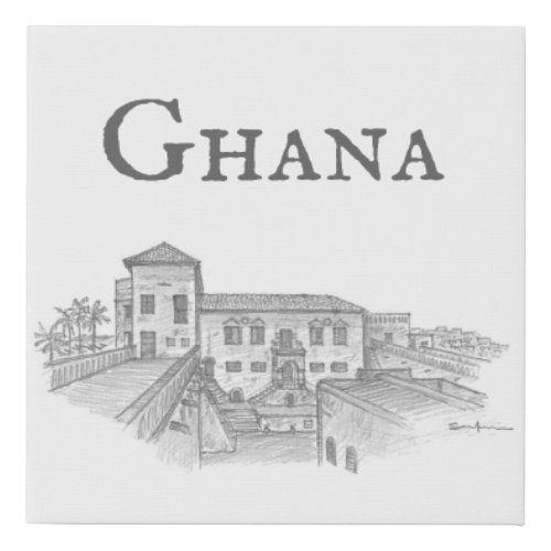St Georges Castle Elmina Ghana Faux Canvas Print