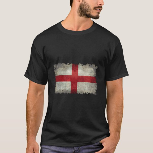 St Georges Cross Flag Of England Grungy Version T-Shirt (Front)