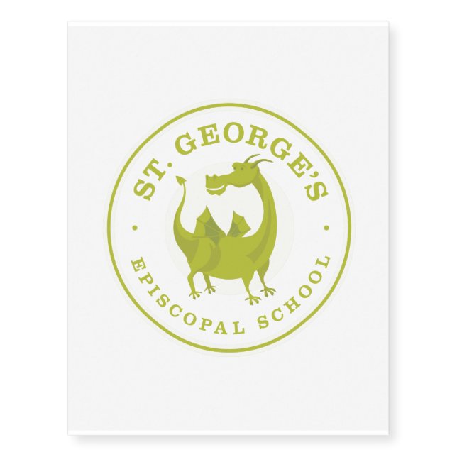 St. George's Logo Temporary Tattoos (Front)