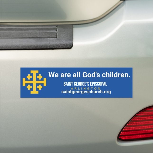 St. George's Magnetized Car Bumper Sticker  Magnet (In Situ)