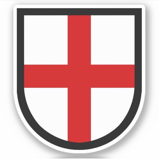 St. George's Shield - 1-Up Contour Sticker (Front)
