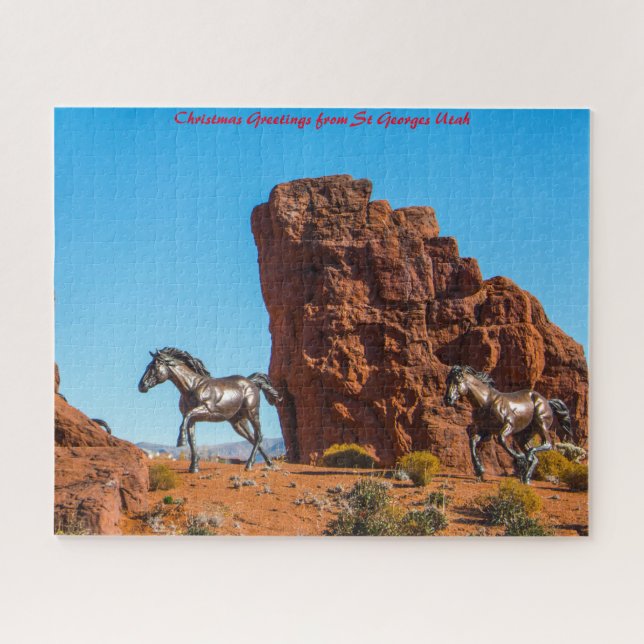 St Georges Utah. Christmas Greetings Jigsaw Puzzle (Horizontal)