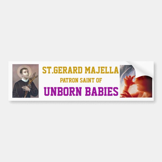 ST. GERARD MAJELLA BUMPER STICKER (Front)