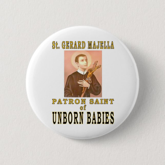 ST. GERARD MAJELLA PINBACK BUTTON (Front)