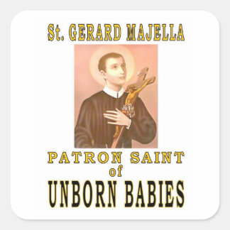 ST. GERARD MAJELLA SQUARE STICKER