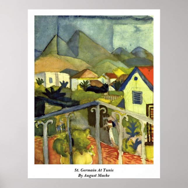 St. Germain At Tunis By August Macke Poster (Front)