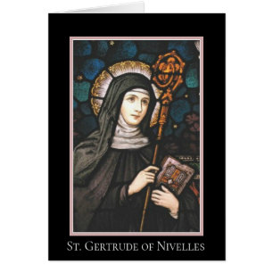 St. Gertrude of Nivelles Patron Saint of Cats Cards