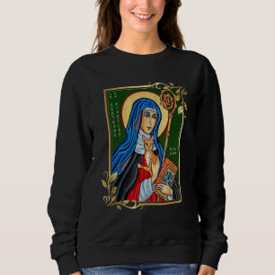 St Gertrude Of Nivelles Patron Saint Of Cats Sweatshirt
