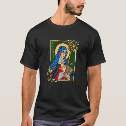 St Gertrude Of Nivelles Patron Saint Of Cats T_Shirt