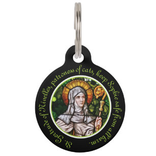 St. Gertrude of Nivelles Personalized Pet ID Tag