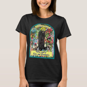 St Gertrude Patron Saint of Cats Great Nivelles T-Shirt