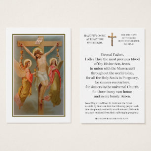 St. Gertrude Precious Blood Jesus Prayer Holy Card
