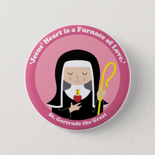 St Gertrude the Great Button